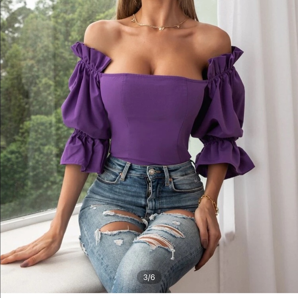 Sexy Purple Blouse
